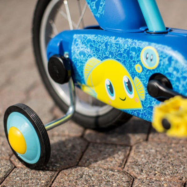 Детский Велосипед 2-х Колесный 14'' B'TWIN 100 (от 3 до 5 лет) Стальной 90 - 105 см Синий - фото 4 - id-p1548622497