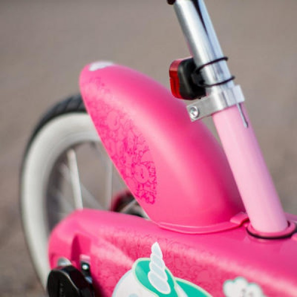 Детский Велосипед 2-х Колесный 14'' B'TWIN 500 (от 3 до 5 лет) Стальной 90 - 105 см Розовый - фото 2 - id-p1548622498
