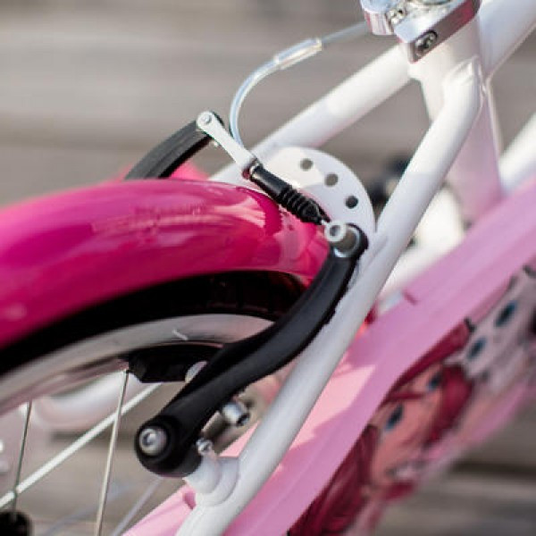 Детский Велосипед 2-х Колесный 16'' B'TWIN 500 (от 4 до 7 лет) Стальной 105 - 120 см Белый/Розовый - фото 2 - id-p1548622501