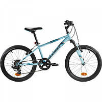 Детский Горный Велосипед 2-х Колесный 20'' B'TWIN Rockrider 500 (от 7 до 10 лет) Стальной 120 - 135 см Голубой