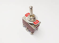 Тумблер 2х2 (6с) E-TEN1321 32x20x21мм, виводи під гвинт, ON-ON, 15A/250VAC