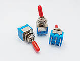 Тумблер MTS-202, 2x2 (6c) 12.5x13x9.5 mm, під різьблення М6*0,75, ON-ON, 6А 125VAC, фото 2