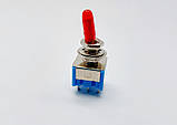 Тумблер MTS-202, 2x2 (6c) 12.5x13x9.5 mm, під різьблення М6*0,75, ON-ON, 6А 125VAC, фото 4