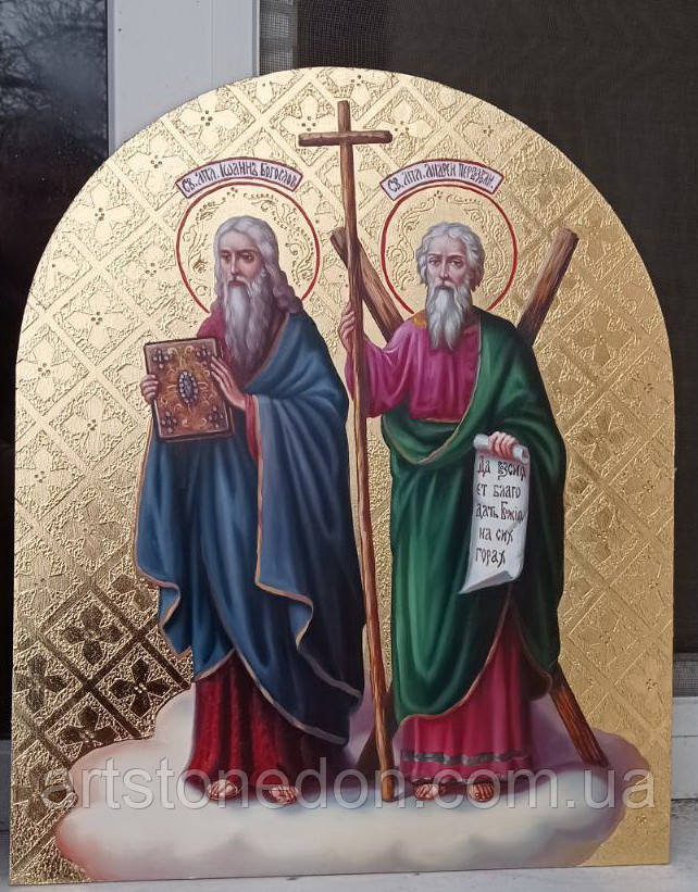 Икона храмовая писаная Святые апостолы Иоанн Богослов и Яков Алфеев - фото 3 - id-p1285701125