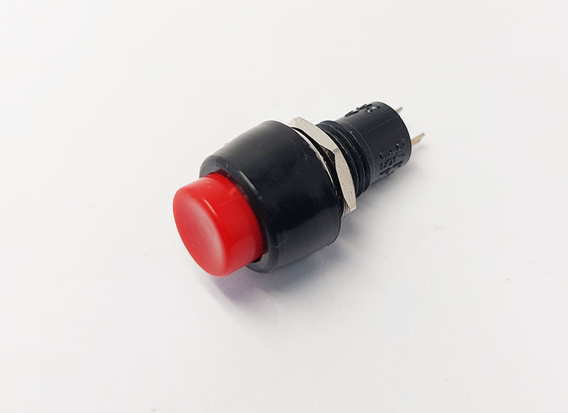 Кнопка DS-451 ЧЕРВОНА без фіксації, OFF-(ON), 2A/250VAC, 2pin