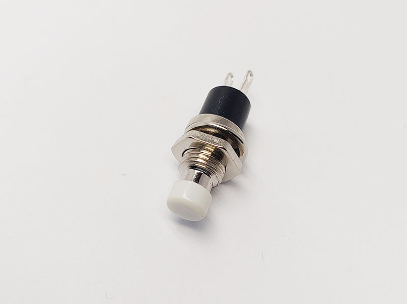 Кнопка PBS-105 БІЛА без фіксації NO, OFF-(ON), 0.5A/250VAC, 2pin