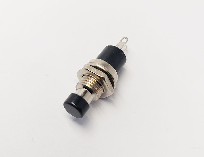 Кнопка PBS-105 ЧОРНА без фіксації NO, OFF-(ON), 0.5A/250VAC, 2pin