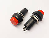Кнопка PBS-11B ЧЕРВОНА без фіксації, OFF-(ON), 1A/250VAC, 2pin, фото 2