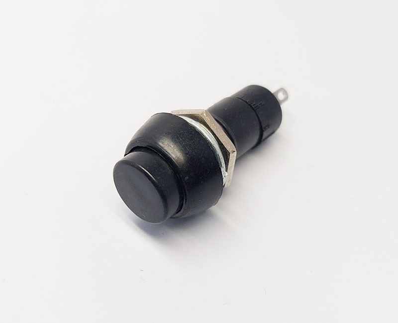 Кнопка PBS-11B ЧОРНА без фіксації, OFF-(ON), 1A/250VAC, 2pin