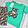Дитячий літній костюм Fendi, комплект футболка з шортами, фото 2