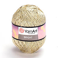 YarnArt BRIGHT (Брайт) № 121 золотой с люрексом (Пряжа, нитки для вязания)