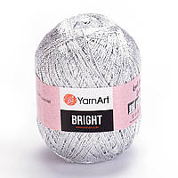 YarnArt BRIGHT (Брайт) № 128 срібло з люрексом (Пряжа, нитки для в'язання)