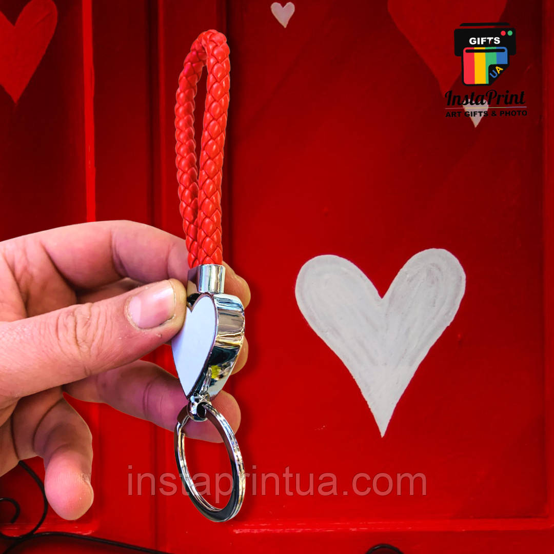 брелок сердце с фото