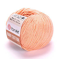 YarnArt BABY COTTON (Бейби Коттон) № 412 персик (Пряжа полухлопок, нитки для вязания)