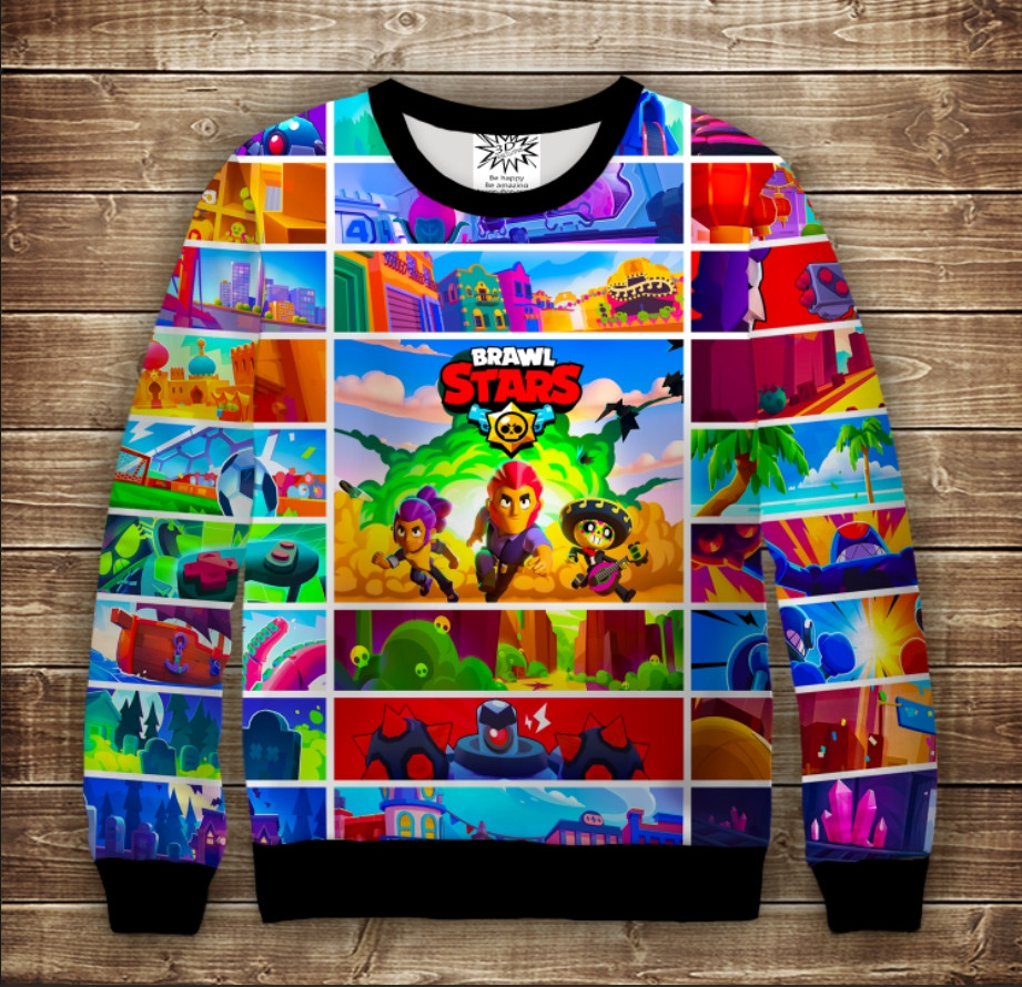 Світшот з 3D принтом Бравл Старс ВСІ Розміри, фото 1