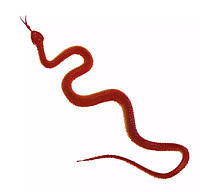 Іграшка змія резинова червоного кольору, Декор на Хеллоуїн, чудова прикраса хеллоуін, розмір 45 см