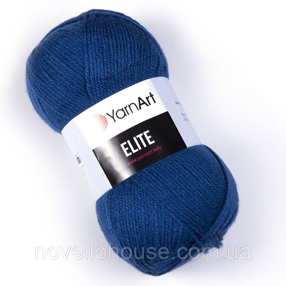 Yarnart ELITE (Еліт) № 209 синій (Пряжа акрилова, нитки для в'язання)