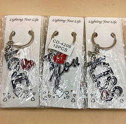 Брелок Love, Kiss, I love you