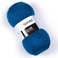 Yarnart ELITE (Еліт) № 843 синій (Пряжа акрилова, нитки для в'язання)