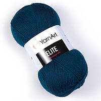 Yarnart ELITE (Еліт) № 850 петроль (Пряжа акрилова, нитки для в'язання)