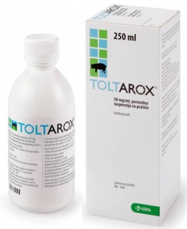 Толтарокс 5% (толтразуріл-50 мг) 250 мл KRKA (Словіння) препарат для профілактики та лікування кокцидіозу