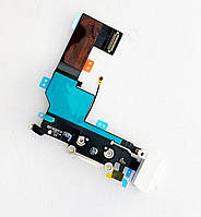 Шлейф для iPhone SE, с разъемом зарядки, с коннектором наушников, с микрофоном, белый, оригинал