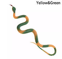 Іграшка змія резинова зелено-жовтого кольору, Декор на Хеллоуїн, чудова прикраса хеллоуін, розмір 45 см