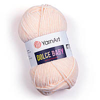 Yarnart DOLCE BABY (Дольче Бейби) №779 нежный персик (Пряжа плюшевая, нитки велюр для вязания)