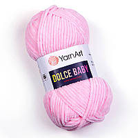Yarnart DOLCE BABY (Дольче Бейби) №750 розовый (Пряжа плюшевая, нитки велюр для вязания)
