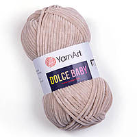 Yarnart DOLCE BABY (Дольче Бейбі) №771 світло-бежевий (Пряжа плюшева, нитки велюр для в'язання)