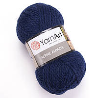 YarnArt ALPINE ALPACA (Альпин Альпака) № 437 темно-синий (Полушерстяная пряжа, нитки для вязания)