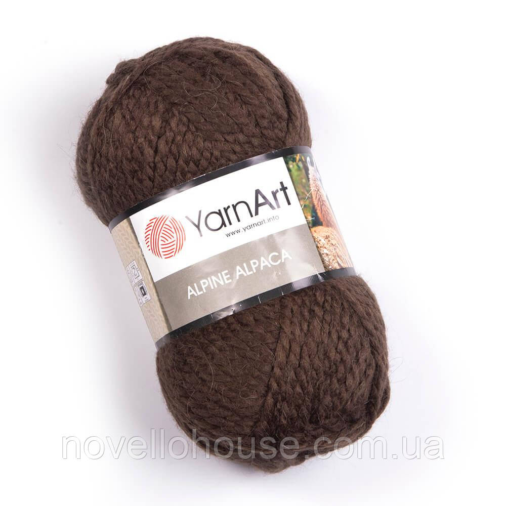 YarnArt ALPINE ALPACA (Альпін Альпака) № 431 коричневий (Напівшерстяна пряжа, нитки для в'язання)
