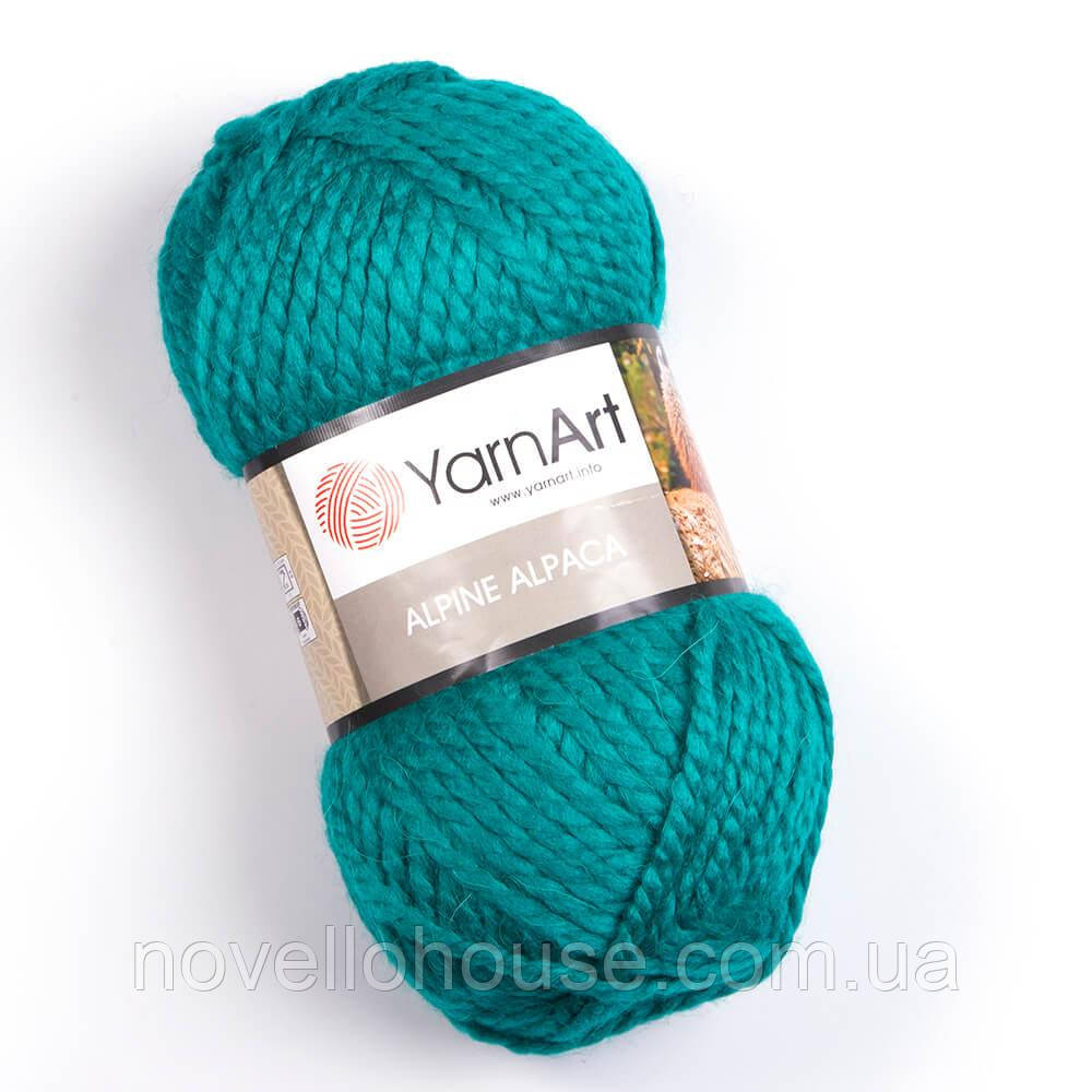 YarnArt ALPINE ALPACA (Альпін Альпака) № 446 смарагд (Напівшерстяна пряжа, нитки для в'язання)