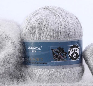 ПУХ НОРКИ 802 светло-серый - 95% пух норки, 5% ПА, фото 1