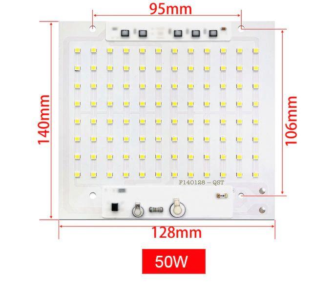 Smart IC 220v 50w Світлодіод 50 Ват 220В SMD 2835 140мм*128мм QST-50w