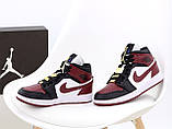Чоловічі / жіночі кросівки Nike Air Jordan 1 Retro High, шкіряні кросівки найк аір джордан 1 ретро аїр, фото 2