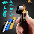 Запальничка спіральна USB ZGP ABS 3 кольори | Сенсорна запальничка | Електронна запальничка, фото 10