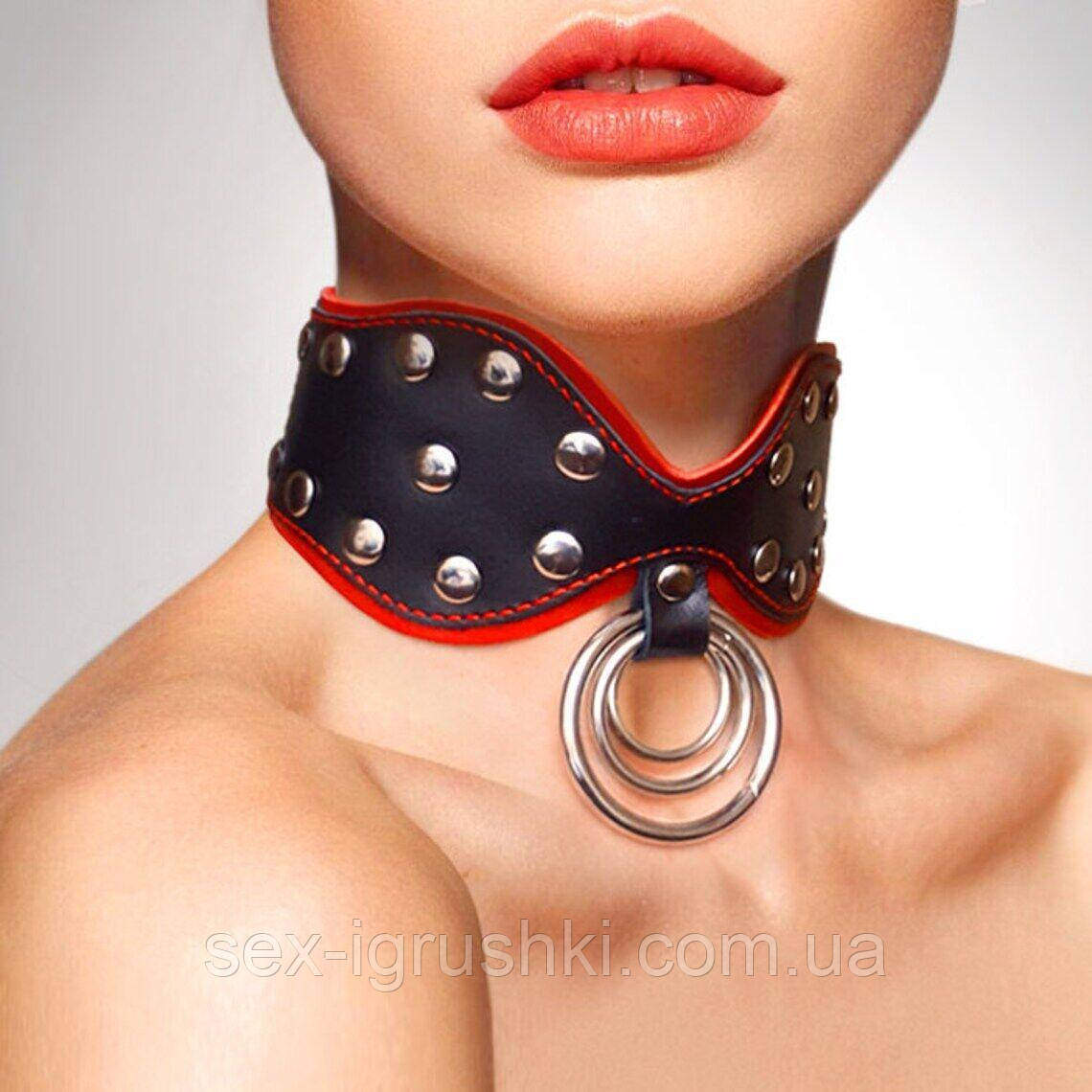 Нашийник з натуральної шкіри Art of Sex - Collar Butterfly SO5180