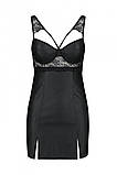 Бебі-дол з еко-шкіри та мережива Loona Chemise black L/XL - Passion SO5358, фото 5