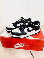 Кроссовки повседневные мужские Dunk Low Black White Retro черные Найк. Мужская обувь