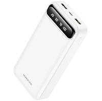 Powerbank Повербанк з дисплеєм 20000mAh BOROFONE BJ14A | 2USB/1Type-C, 2A | Білий