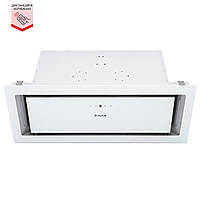 Мощная кухонная вытяжка Perfelli BISP 7673 WH 1000 LED Strip, белая сенсорная, встраиваемая в шкаф, 75 см