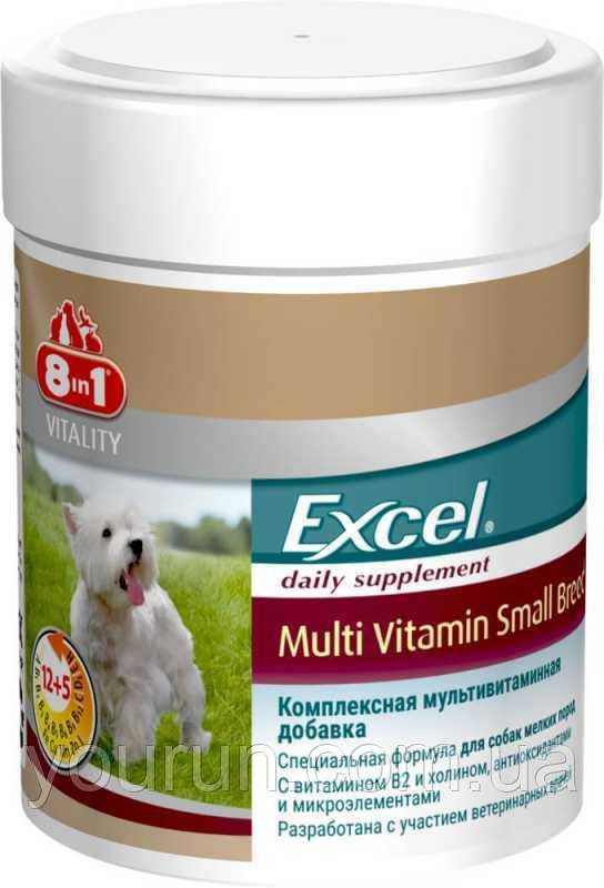 8in1 (8в1) Excel Small Breed вітаміни - для дорослих собак малих порід, 70табл