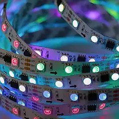 LED стрічка OEM SMART SMD5050 60шт/м 14.4W/м IP20 12V ST-12-5050-60-FRGB-20 WS2811 14494