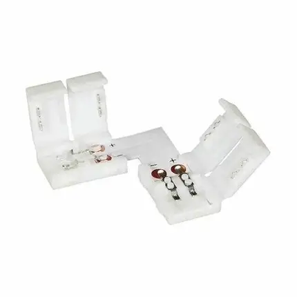 Конектор Biom для світлодіодної стрічки OEM №20 10mm 2 затискача + плата кут 11718, фото 2