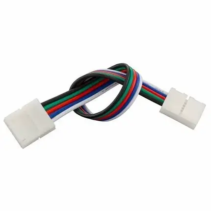 Конектор для LED стрічки Biom OEM №22 10mm 5pin RGBW 2joints wire (провід-2 затискачі) 12223, фото 2