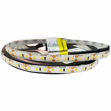LED стрічка Rishang SMD2835 120шт/м 8.6W/ IP65 12V (2700K) RN68C0TA-B 8027, фото 2