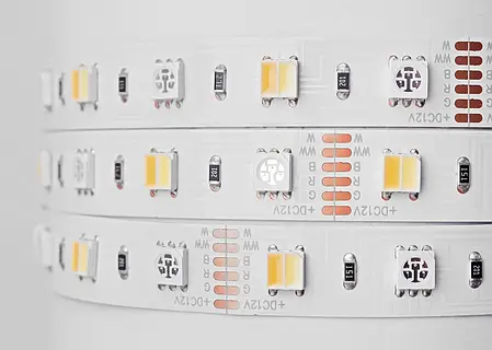 LED стрічка Mi-Light SMD5050 RGB+WW+CW 60шт/м 14.4W/m IP20 12V (RGB+CCT) MI-LED-RGBW60CCT1220, фото 2