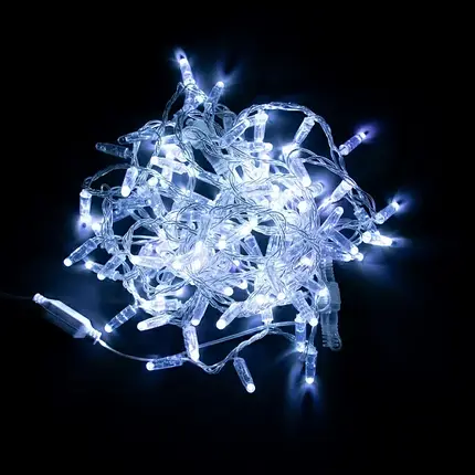 Вулична Led гірлянда Євросвітло STARLIGHT бахрома білий 75LED 2х0,7м IP44 прозорий провід 000057268, фото 1