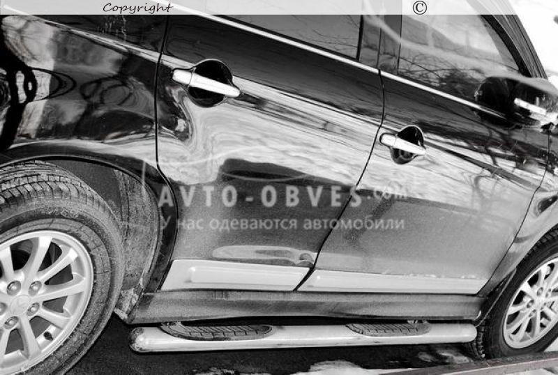 Боковые трубы 70мм Mitsubishi Outlander XL - фото 3 - id-p5995858